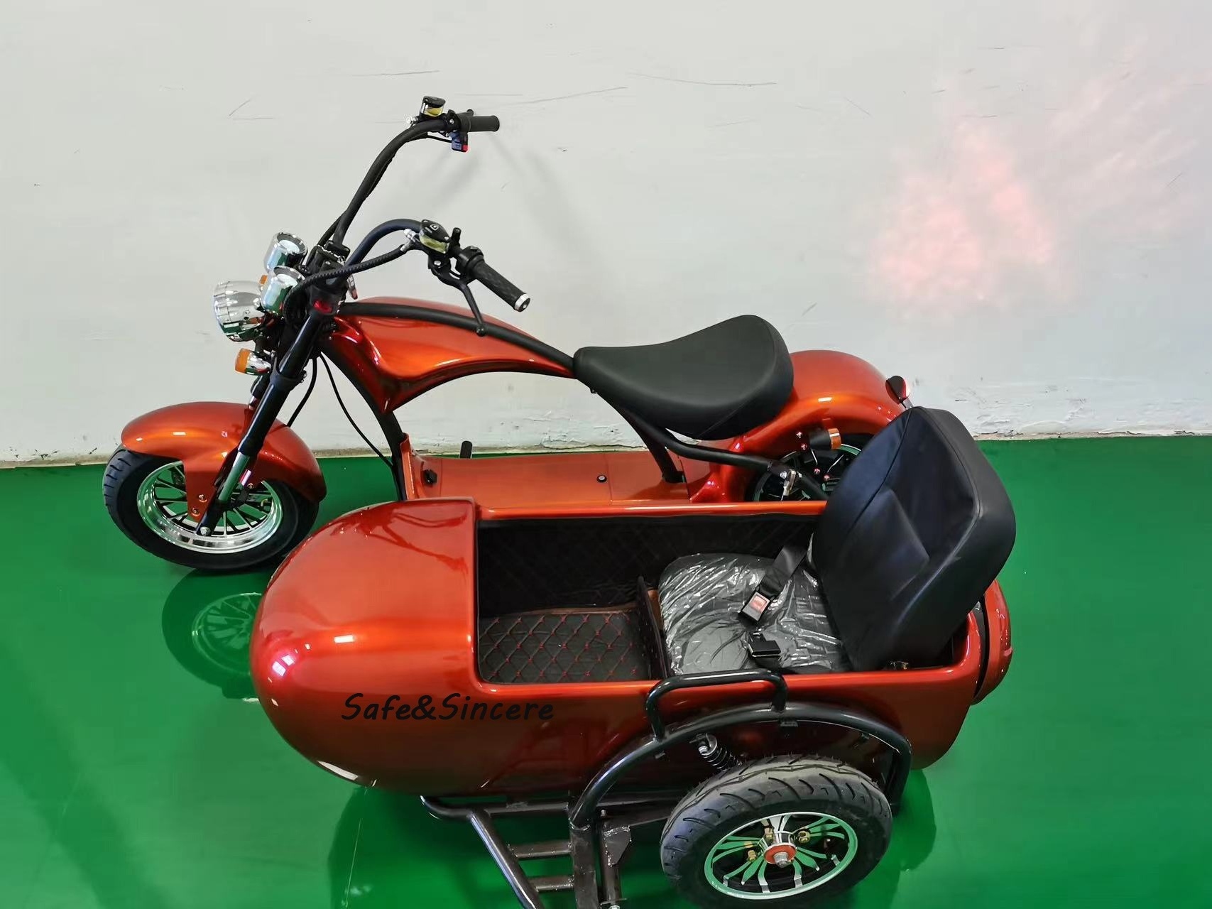 EU/US warehouse 1500W side bucket Side Car Sidecar 3 Three wheel Electric scooters With Sidecar Tricycly China Factory Sale