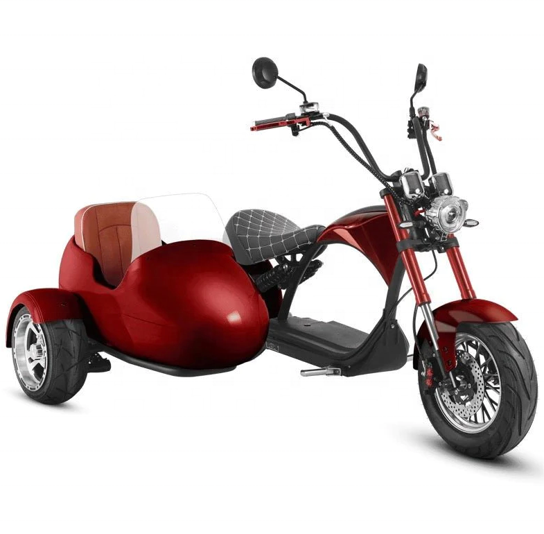 USA Warehouse Canada warehouse Electric scooter Adult scooter with sidecar for sale sidecar scooter citycoco chopper bikes