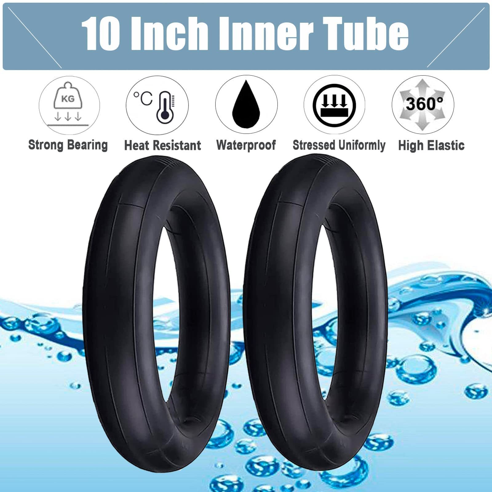 10 Inch Scooter Inner Tyres Double Strength Replacement Tyres Compatible with Scooter Tubes