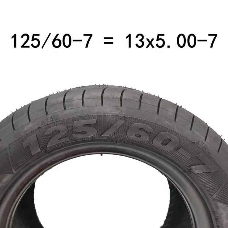 13 Inch tubeless tires 125/60-7 13X5.00-7 Vacuum Tyre for Dualtron X/X2 Electric Scooter YADEA Vacuum Tire