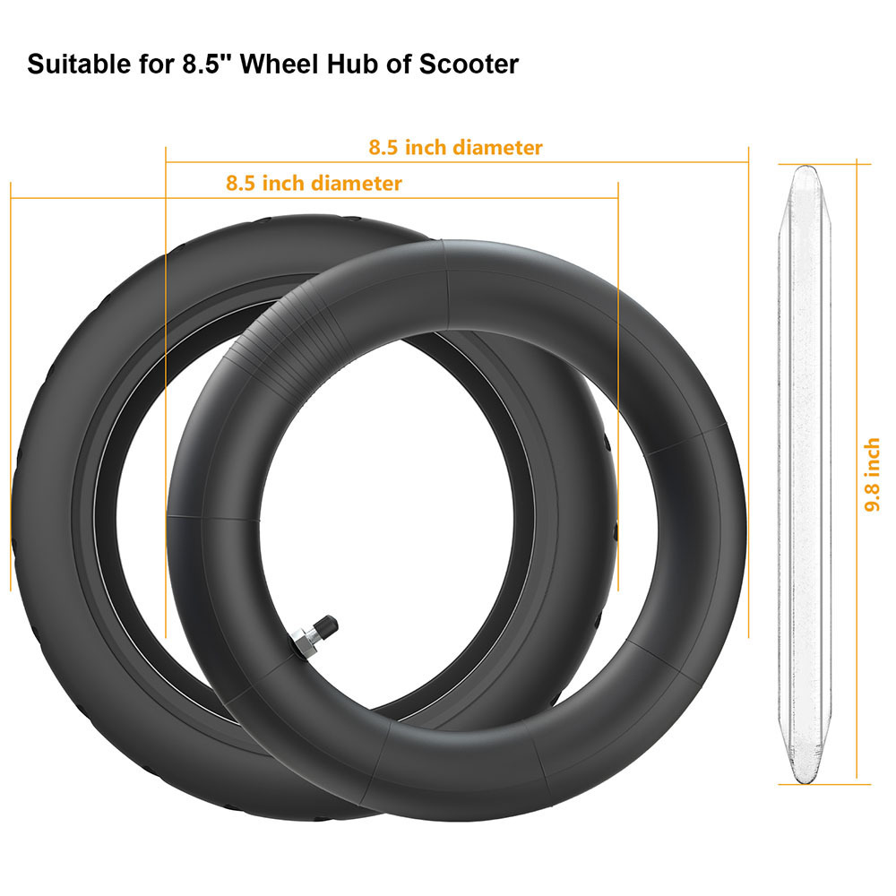 Scooter Wheels 8.5*2 Inflatable Inner Tube + Outer Tube 8.5 Inch Tire Inner and Outer Tube 8 1/2x2 Tire Inflatable Tire Suitable