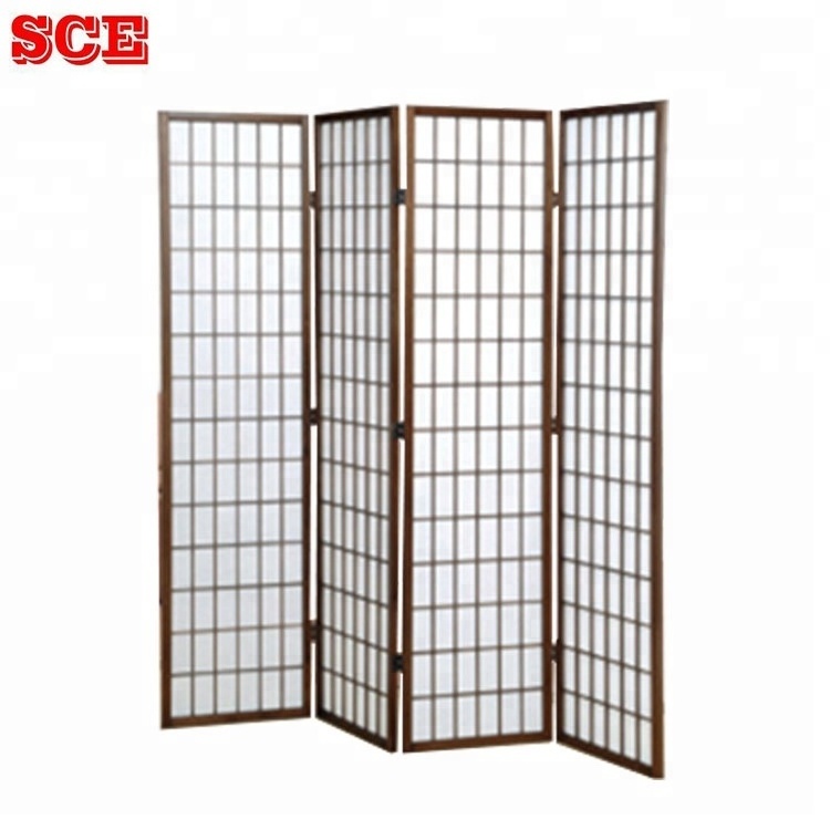 6ft Pine Wood Folding Screens Room Divider