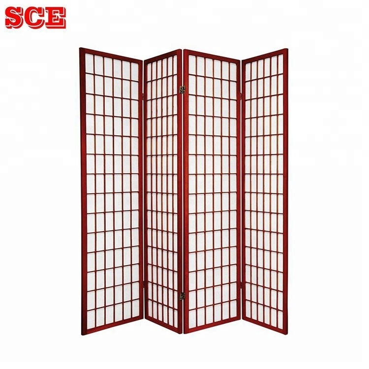 6ft Pine Wood Folding Screens Room Divider