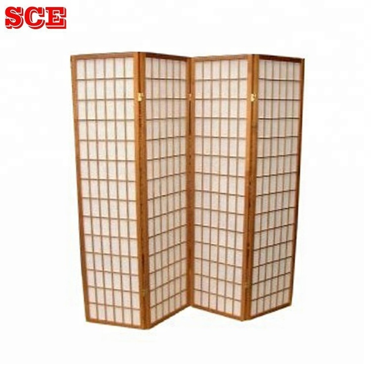 6ft Pine Wood Folding Screens Room Divider