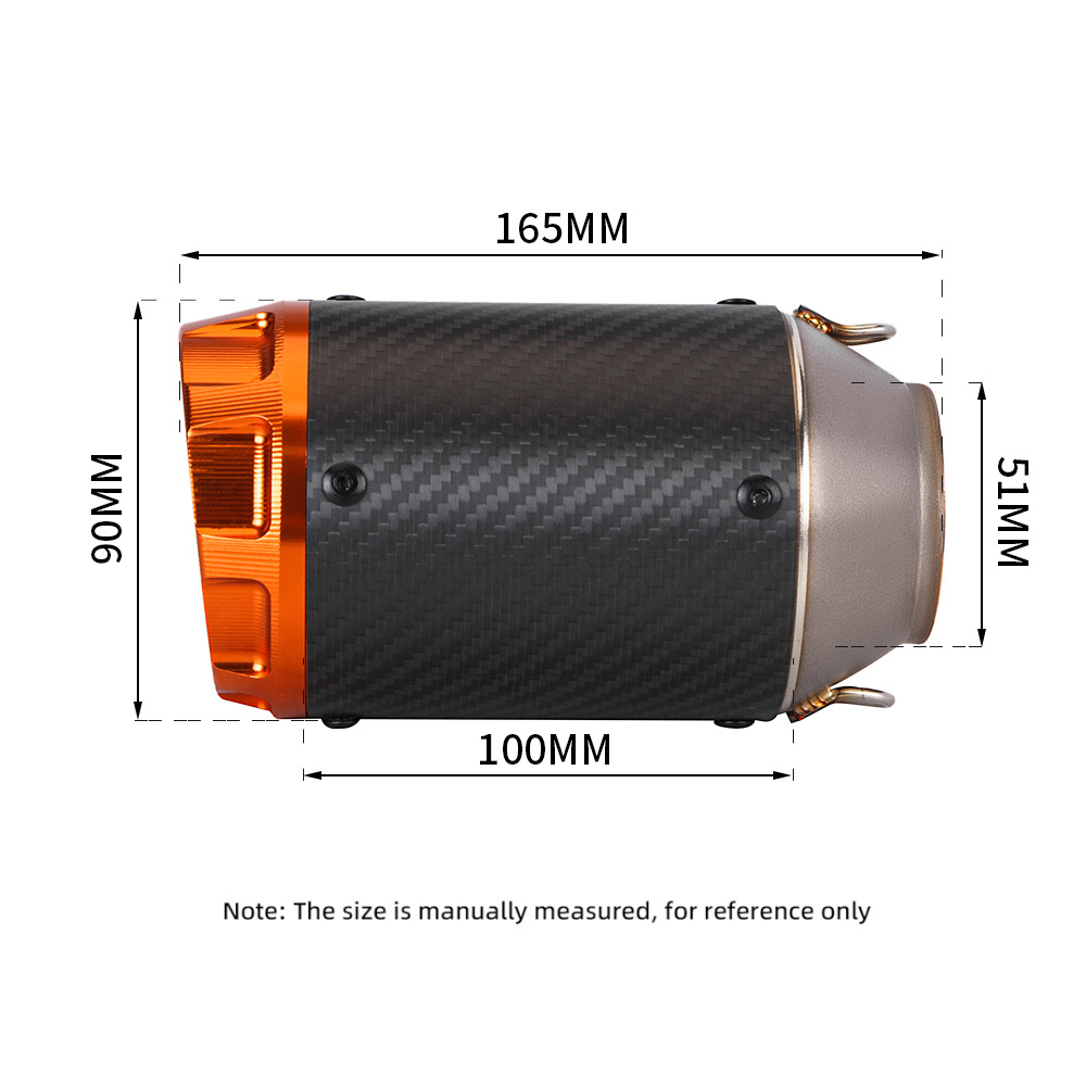 Modified universal Large displacement  AR exhaust pipe Z900Z1000ninja400 CBR500 R6 carbon fiber exhaust muffler for motorcycle