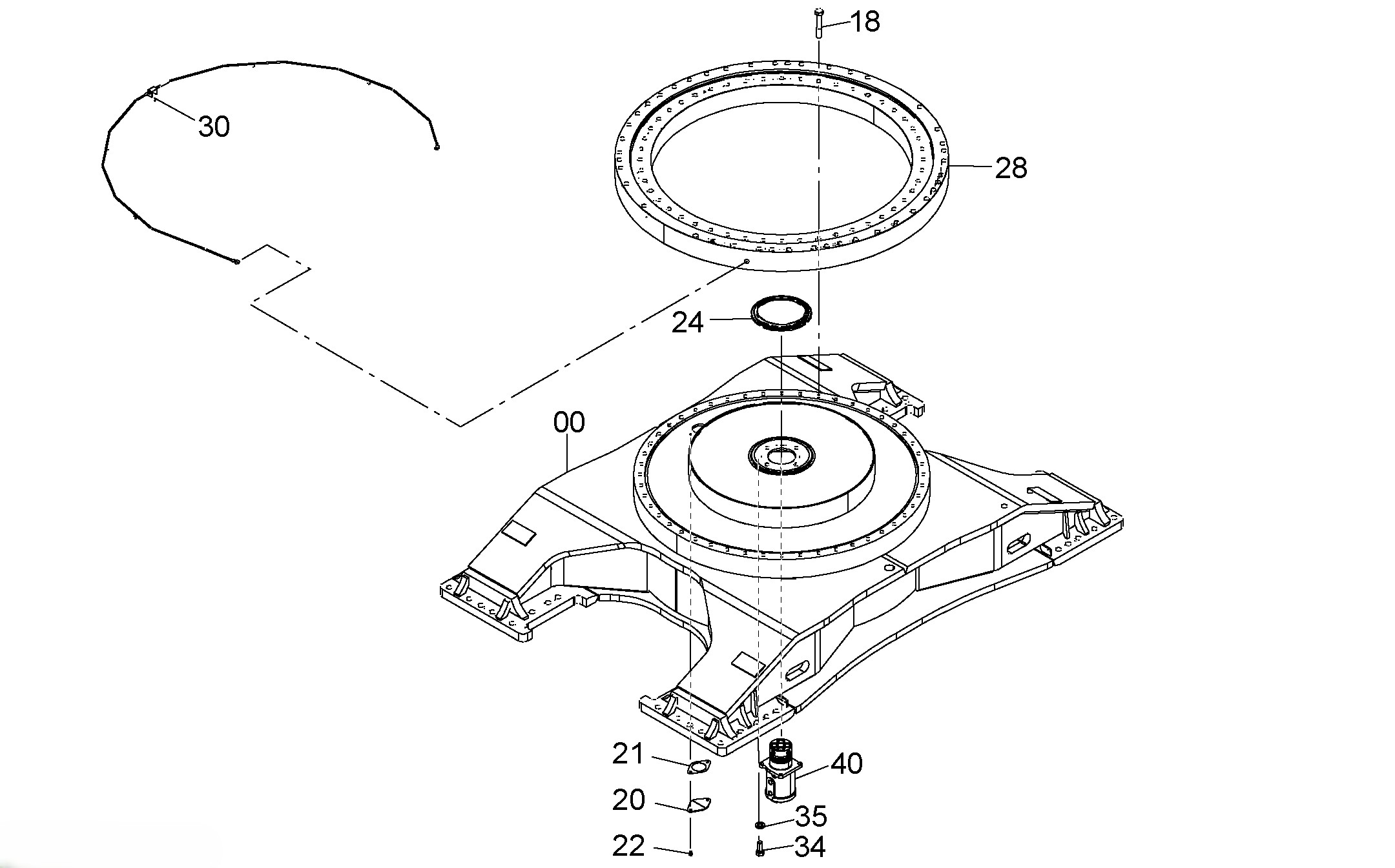 SCOTE 4610571 YB60000061 Excavator Hydraulic Pump Parts ZX850 ZX850-5G ZX870 ZX870-5G SWING BEARING  SLEWING GEAR FOR HITACHI