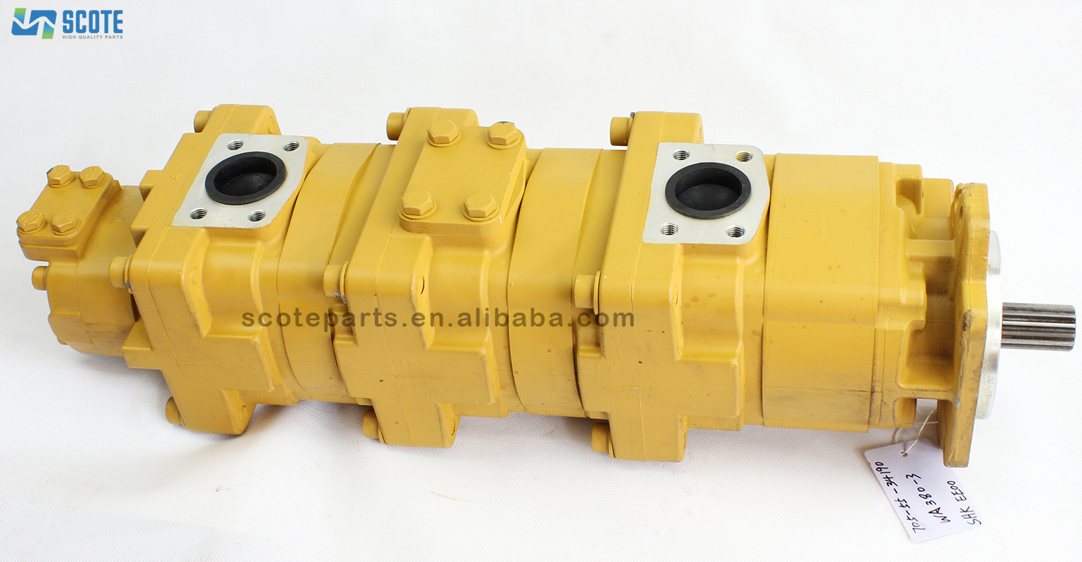 SCOTE bull dozer gear pump WA380-3 gear pump parts 705-55-34190 hydraulic gear pump