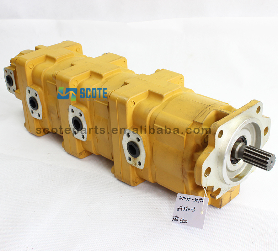 SCOTE bull dozer gear pump WA380-3 gear pump parts 705-55-34190 hydraulic gear pump