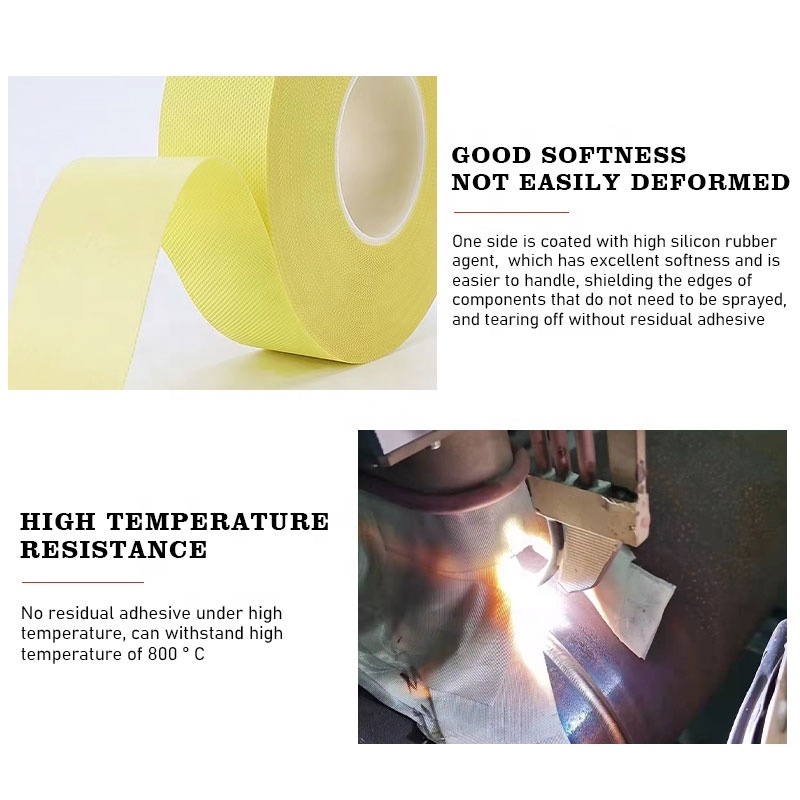 Plasma Thermal Spray Masking Protective Tape High Temperature Supersonic Flame Spraying Sandblasting Masking Tape