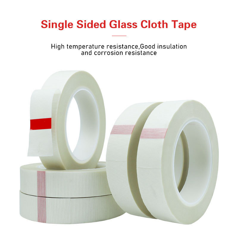 Class H Electrical Powder Coating Sand Blasting Single-sided good tensile strength Insulation automotive Glass cloth tape