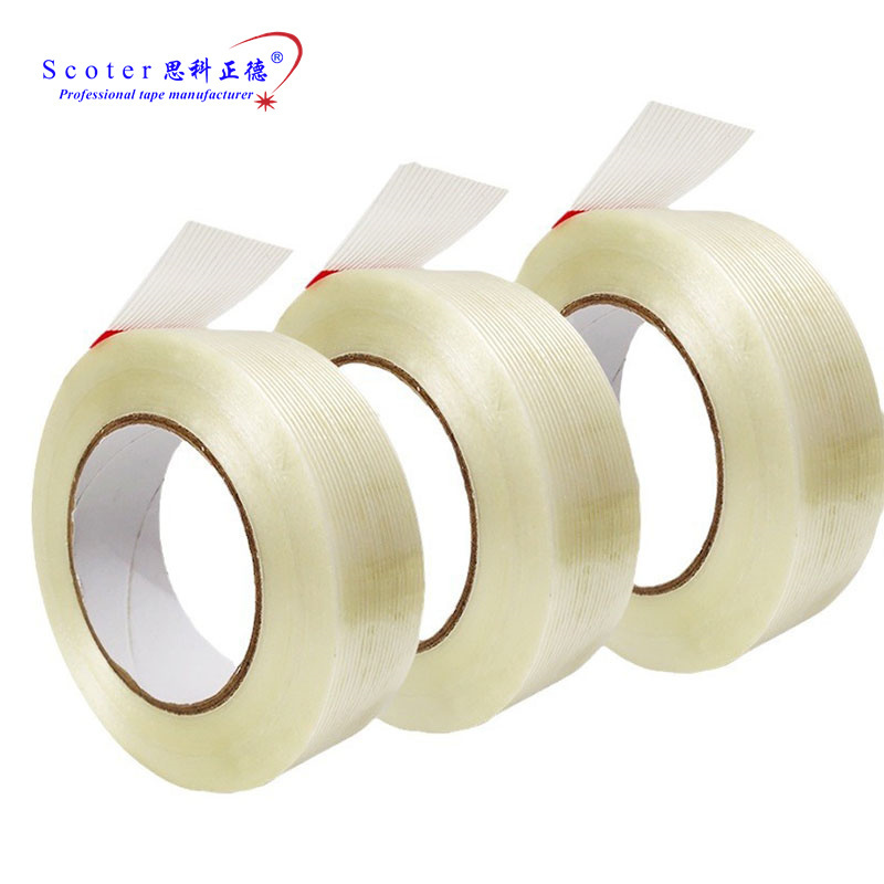 Unidirectional filament fiber reinforced tape fibreglass tape polyester fiber packaging tape