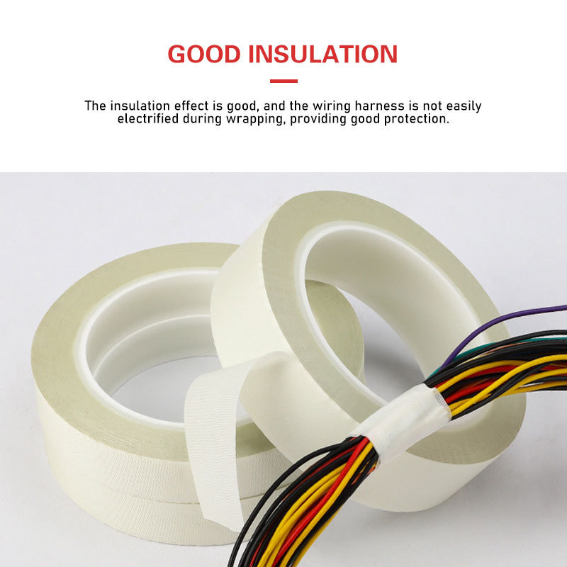 Class H Electrical Powder Coating Sand Blasting Single-sided good tensile strength Insulation automotive Glass cloth tape