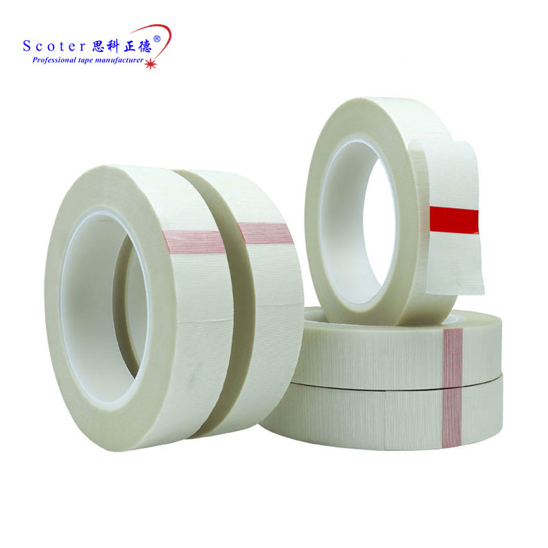 Class H Electrical Powder Coating Sand Blasting Single-sided good tensile strength Insulation automotive Glass cloth tape