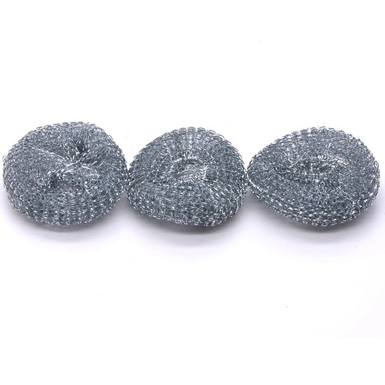 Wholesale Kitchen Steel Mesh Scrubber Galvanized Steel Wool Scrubber Stainless Metal Scourer Sponge Abrasion Steel Scouring Pad