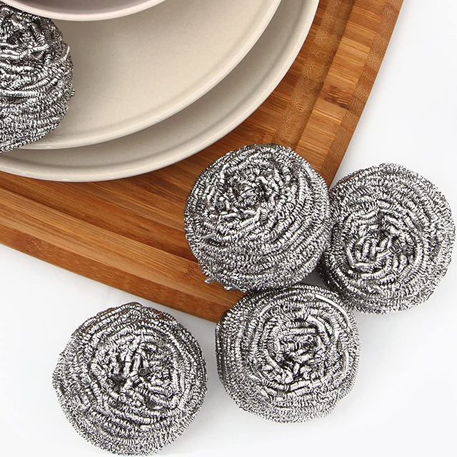 Metal Pot Scrubber Scrubbing Stainless Steel Wire Sponge Scourer kitchen Cleaning ball