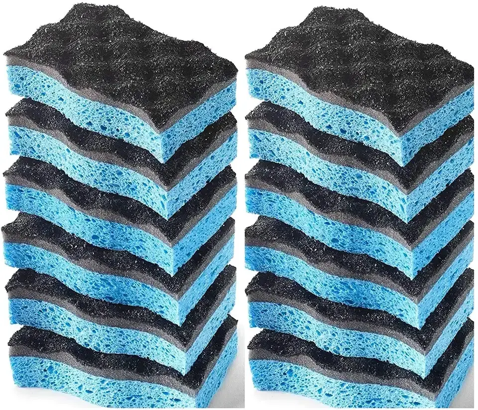 Kitchen Household Non-Scratch Scrub Sponge Multi-use Double-sided Cleaning Sponge for Dishes