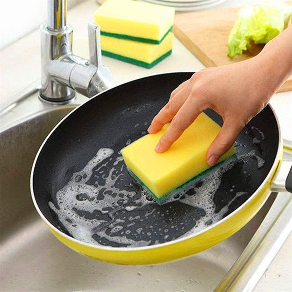 Multicolored Cleaning Scrub Sponges Abrasive Scrubber Sponge Dish Pads Magic Cellulose Sponge for Kitchen Dishes Car Wash