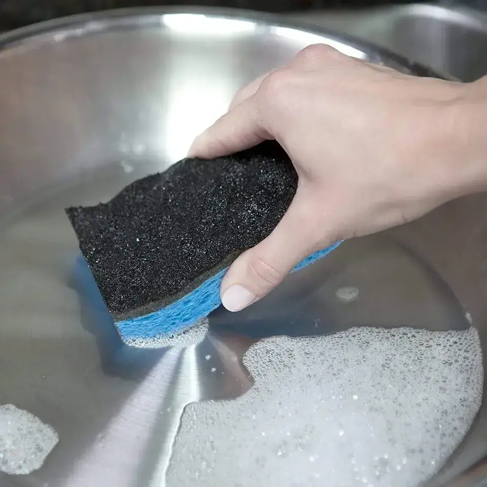 Kitchen Household Non-Scratch Scrub Sponge Multi-use Double-sided Cleaning Sponge for Dishes