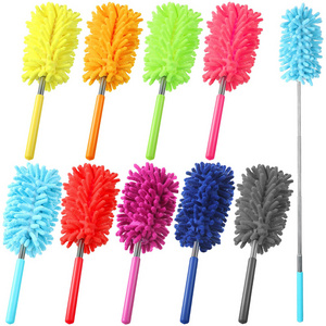 Microfiber Duster for Cleaning Washable Mini Dusters with Scalable Handle Dusting Brush for Cleaning Car Window Furniture Office