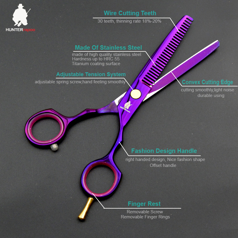 5.5 inch hair cutting scissors thinning shears kit stainless steel barber scissors set for hairdresser Haircut Hairdressing