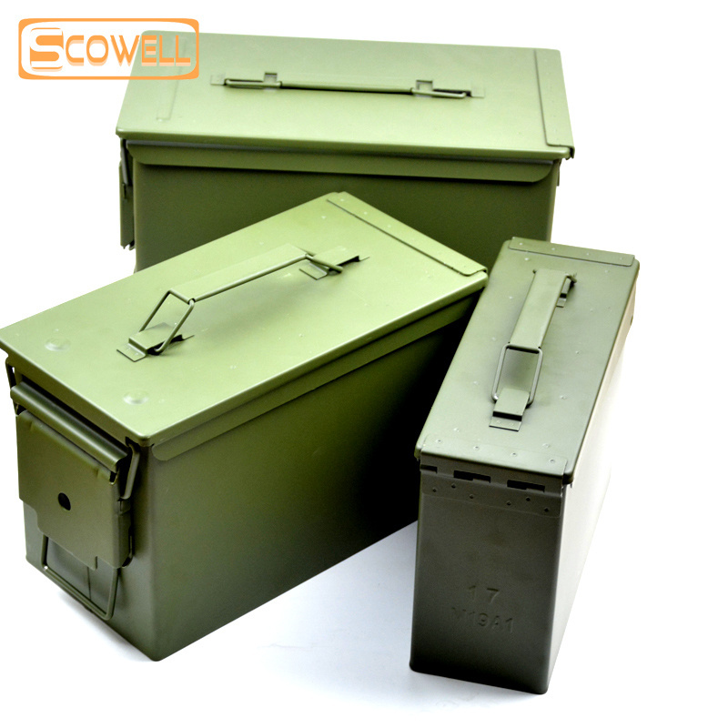 Durable Water Proof .30CAL .50CAL Ammo Box M2A1 With Handle PA108 M19A1 Ammo Can Lithium Battery Explosion-proof Case