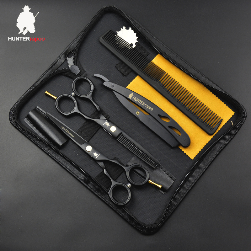 5.5 inch hair cutting scissors thinning shears kit stainless steel barber scissors set for hairdresser Haircut Hairdressing