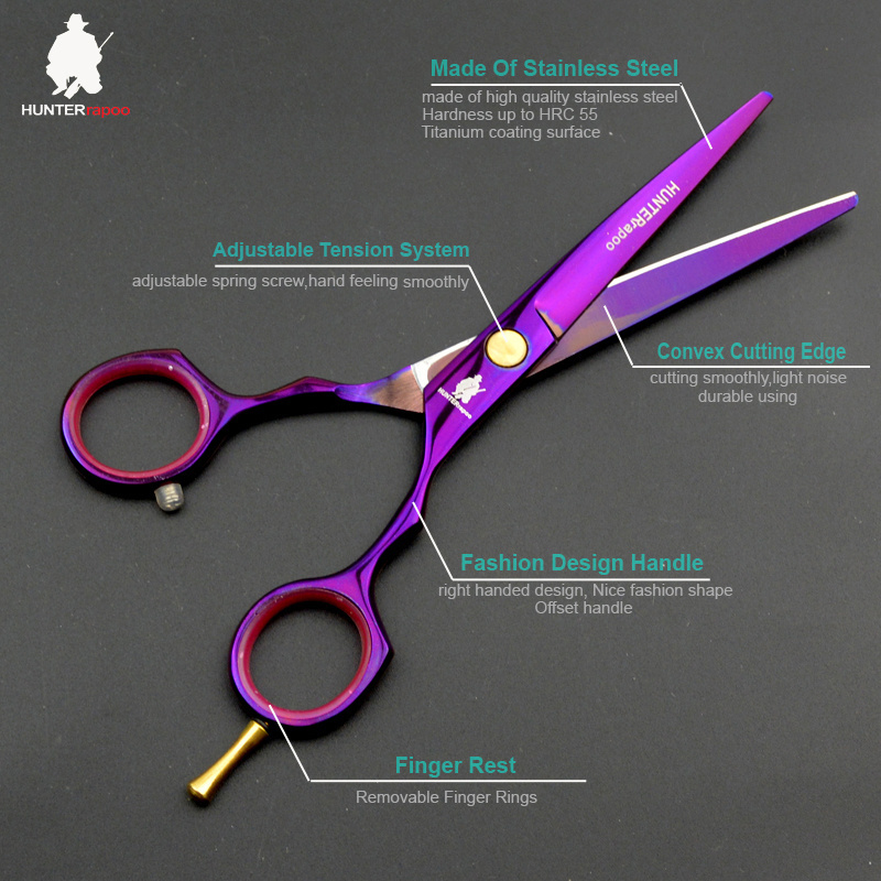 5.5 inch hair cutting scissors thinning shears kit stainless steel barber scissors set for hairdresser Haircut Hairdressing