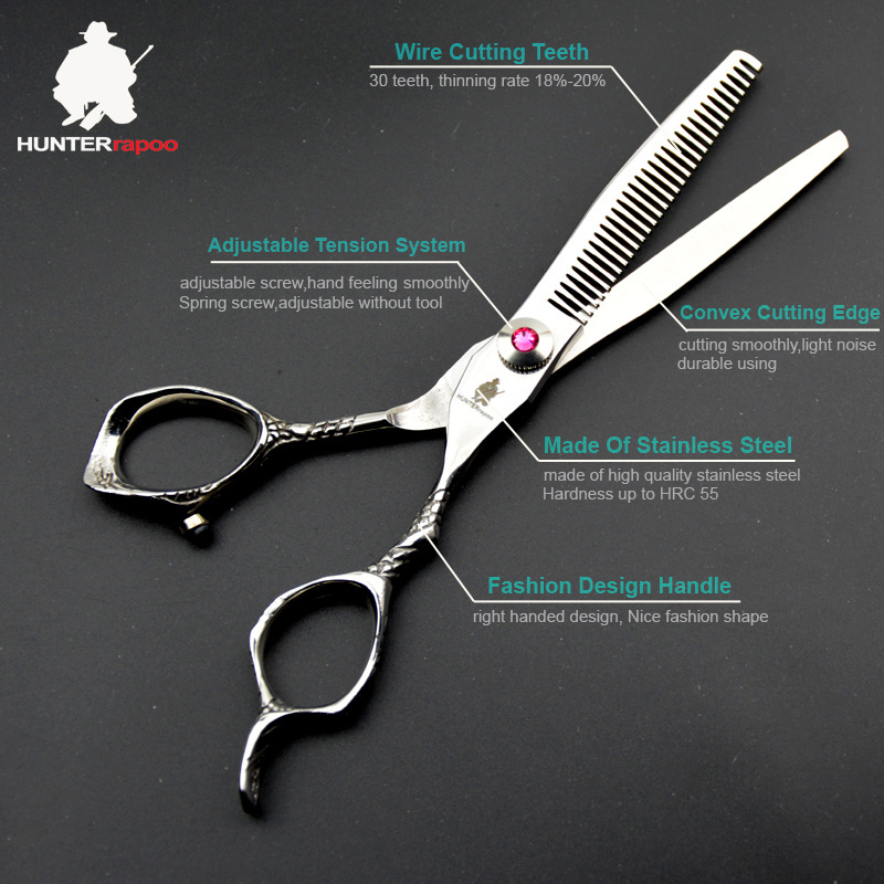 6 inch Professional Barber Scissors For Hairdressing Salons Hair Cutting Shears Thinning Scissors