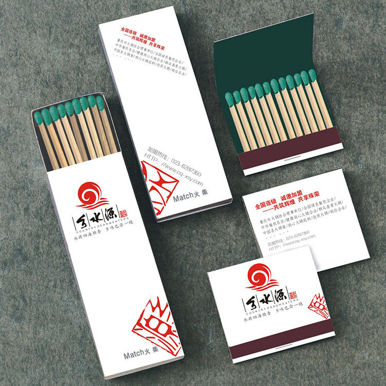 Wholesale Cheap Custom Printing Paper Matches Box With Scratch In The Sides Having Sleeve Logo Printed With Or Without Matches