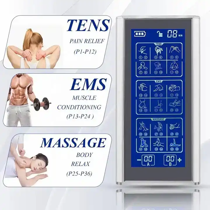 Factory Wholesale Acupuncture Body Massage Digital Therapy Massager Electrostimulator Tens Unit Ems Muscle Stimulator