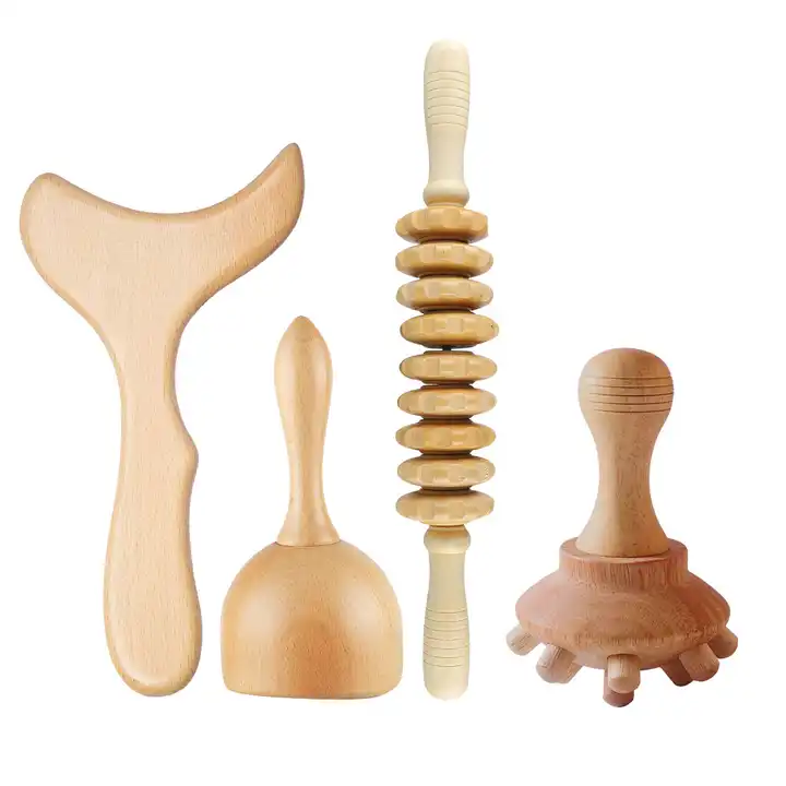 2024 Hot Sale Body Shaping Stick  Anti Cellulite Massage Back Massager Wooden