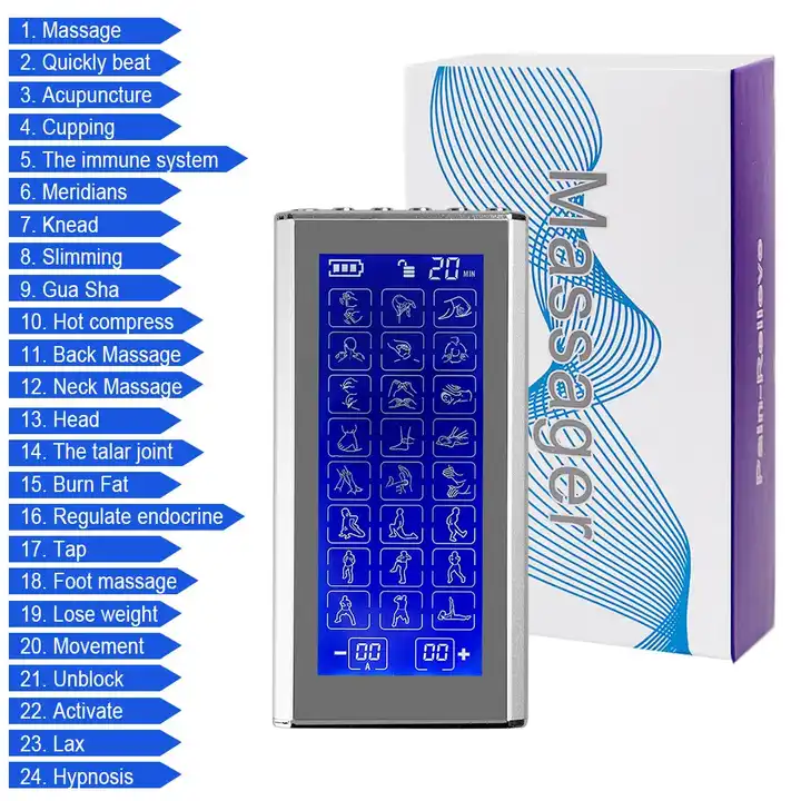 Factory Wholesale Acupuncture Body Massage Digital Therapy Massager Electrostimulator Tens Unit Ems Muscle Stimulator