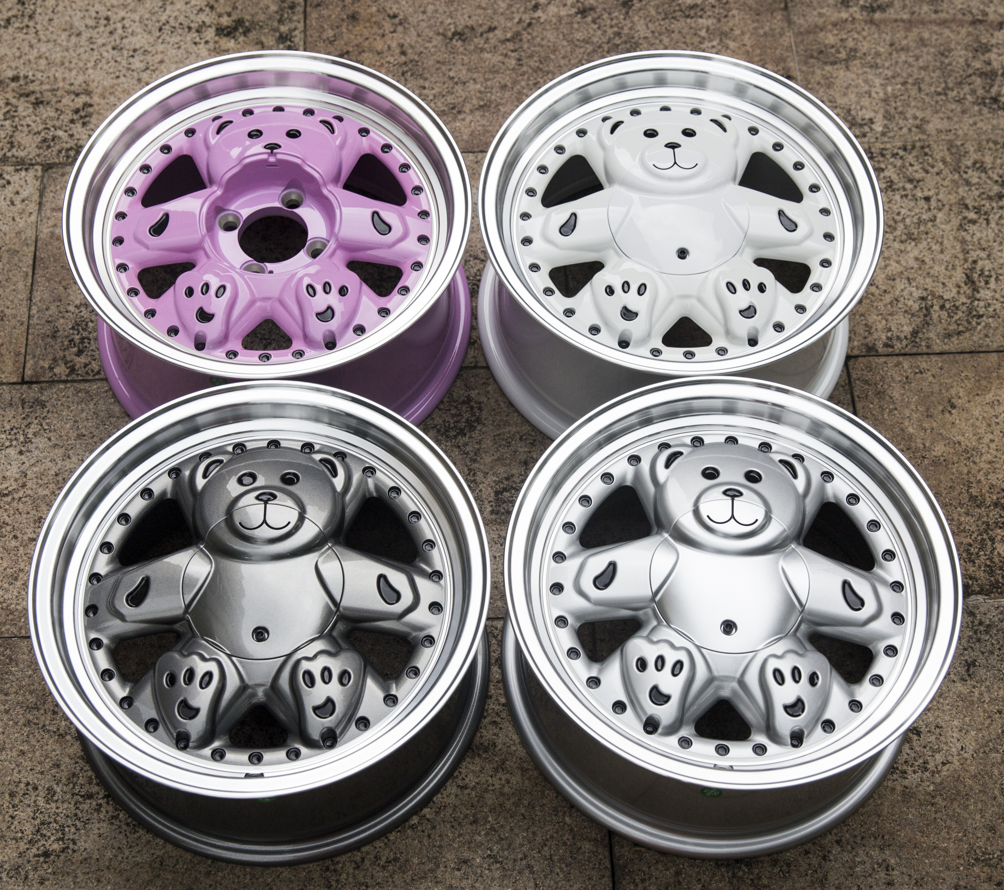 customized teddy bear sport rines rin 15 4/100 4x100 para auto de lujo aluminum Alloy Wheel Rims 4 holes Auto Parts Luxury Cars