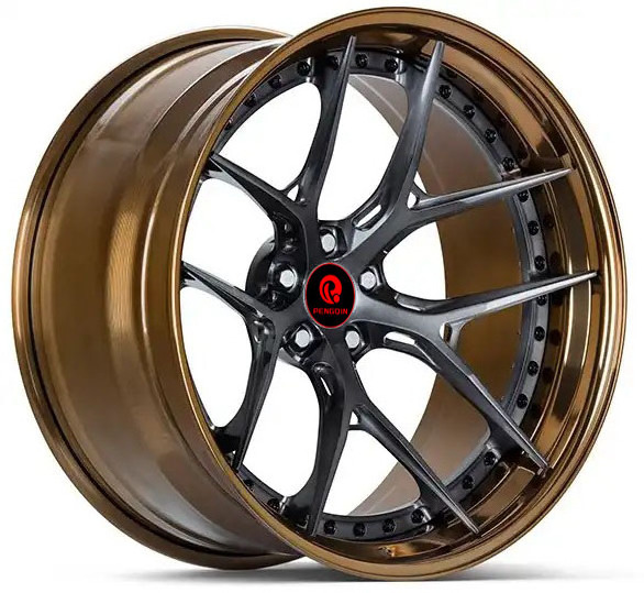 Pengqin 18 19 20 21 22 23 24 Inch multi spoke Concave Design 2 Piece Car Rims Alloy Forged Wheels Passenger car 5x120 Wheels