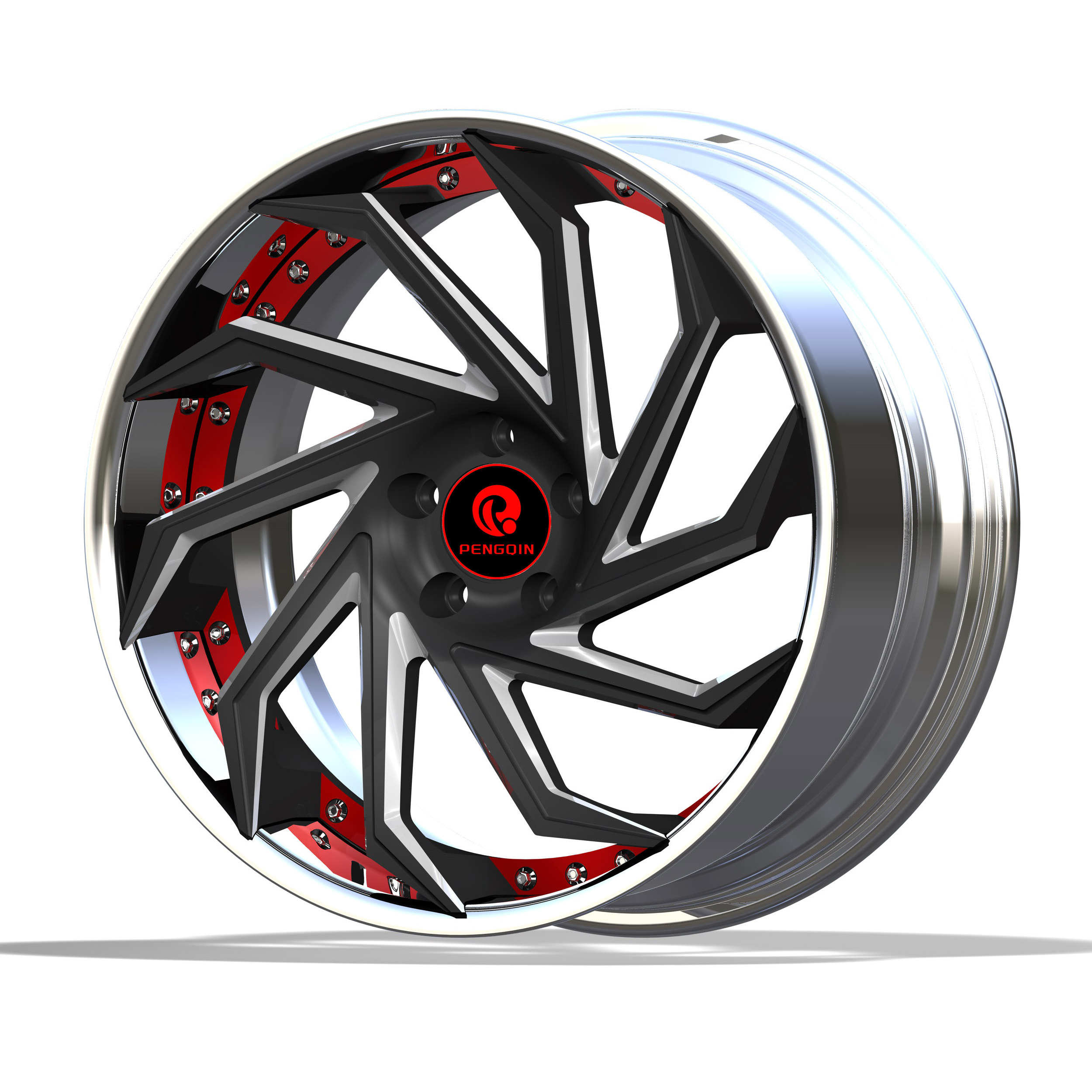 rim spinner wheels black and red rally alloy wheels 16x10 4x108  5x150 8x165.1 18x9.5 5x114.3 wheels