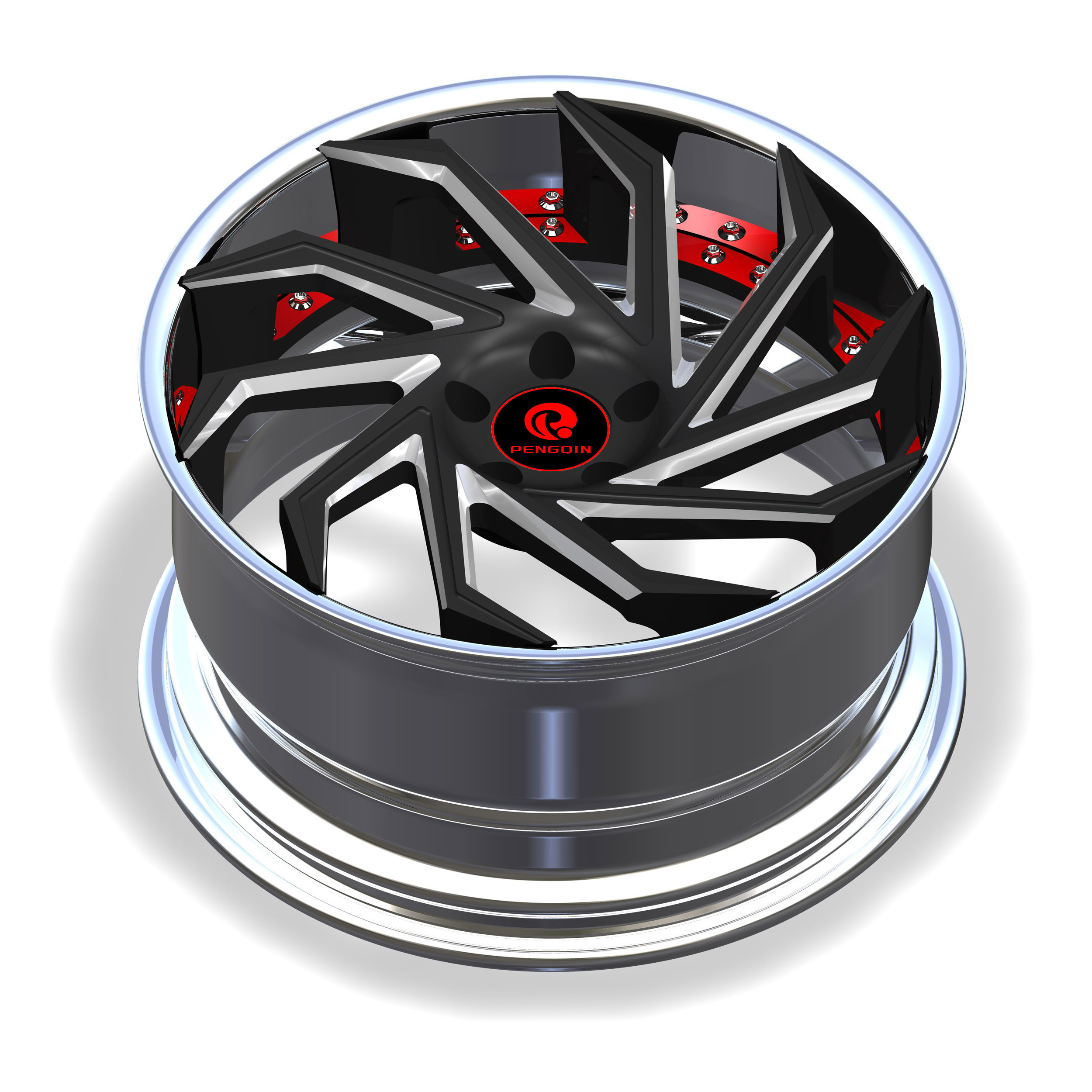 rim spinner wheels black and red rally alloy wheels 16x10 4x108  5x150 8x165.1 18x9.5 5x114.3 wheels