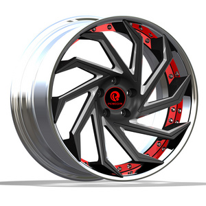 rim spinner wheels black and red rally alloy wheels 16x10 4x108  5x150 8x165.1 18x9.5 5x114.3 wheels