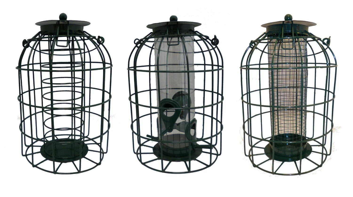 Outdoor Hanging Mesh Bird Feeder Cage Squirrel Proof Wild Bird Feeder with Large Metal Seed Guard Deterrent