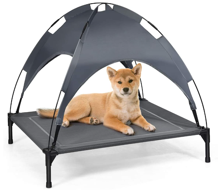 Waterproof Pet Dog Tent for Extra Large Size Portable Raised Pet Bed Elevated Pet Dog Bed Roof Canopy Cot Portable