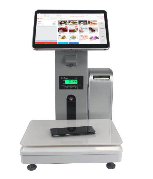 POS Systems Cash Register with AI Weighing Scale Checkout Scale Machine with Cloudy Online Android Software Program for Retail