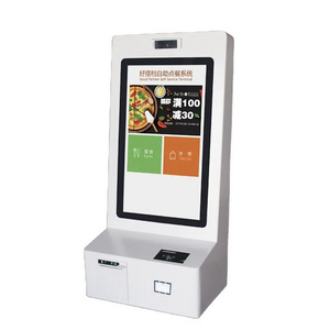 21'' Screen With Printer Scanner Fast Food Self Service Ordering Kiosk Touch Screen Totem Self Payment Kiosk Self Checkout Kiosk