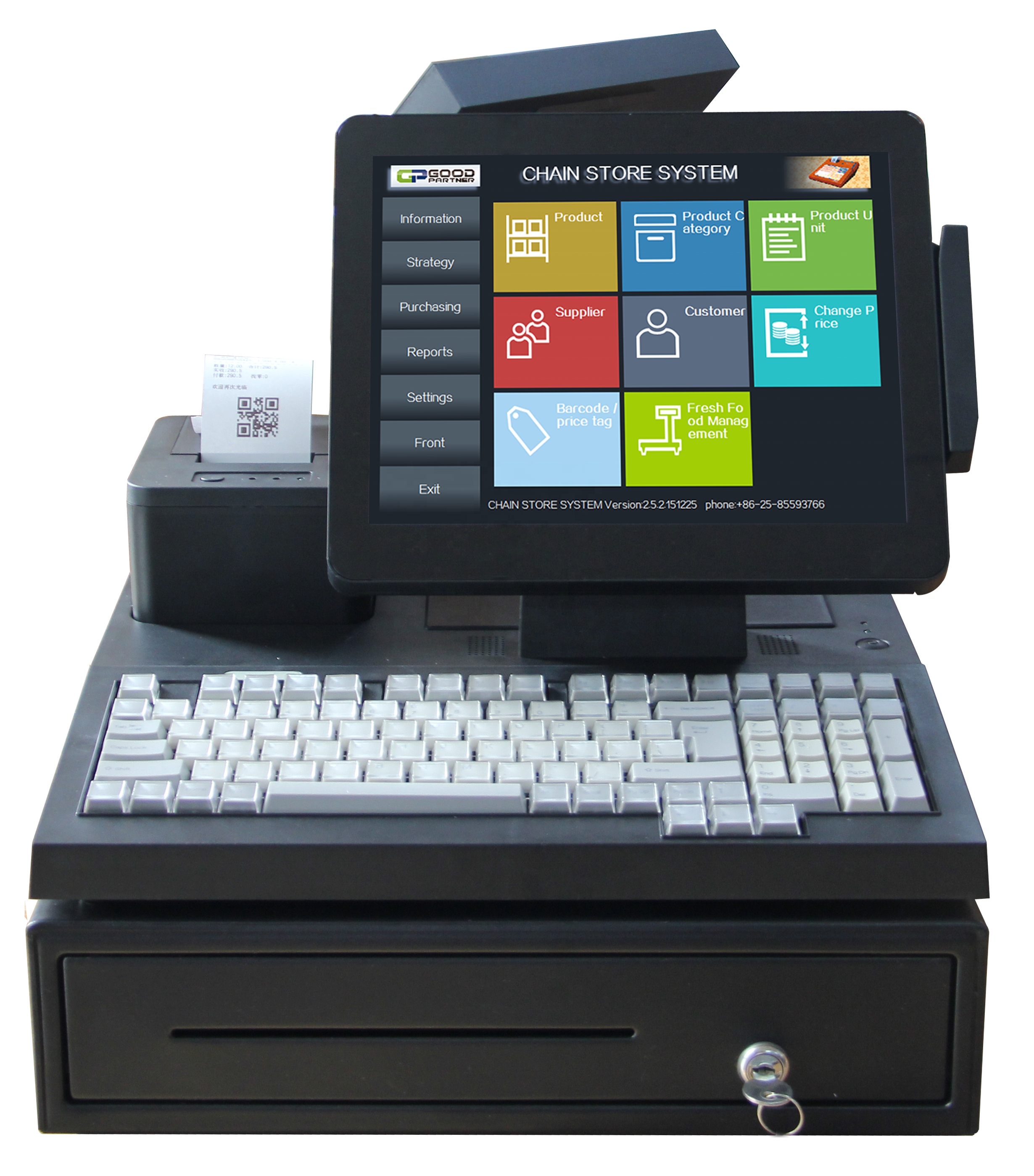 2023 Hot Sale 380plus 12 Inch/14 Inch Touch Screen Restaurant Cashier Machine WIN POS Terminal Cash Register