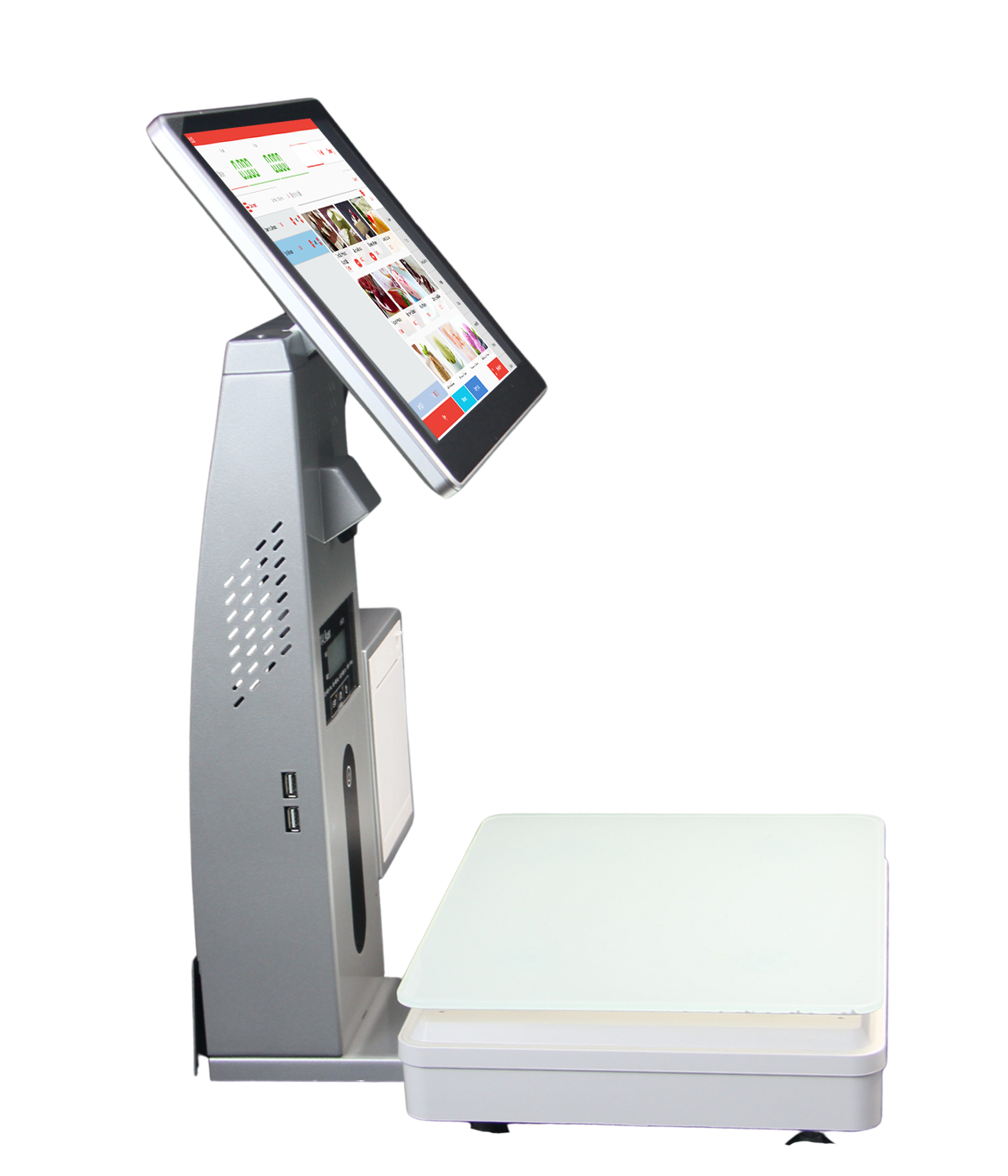 POS Systems Cash Register with AI Weighing Scale Checkout Scale Machine with Cloudy Online Android Software Program for Retail