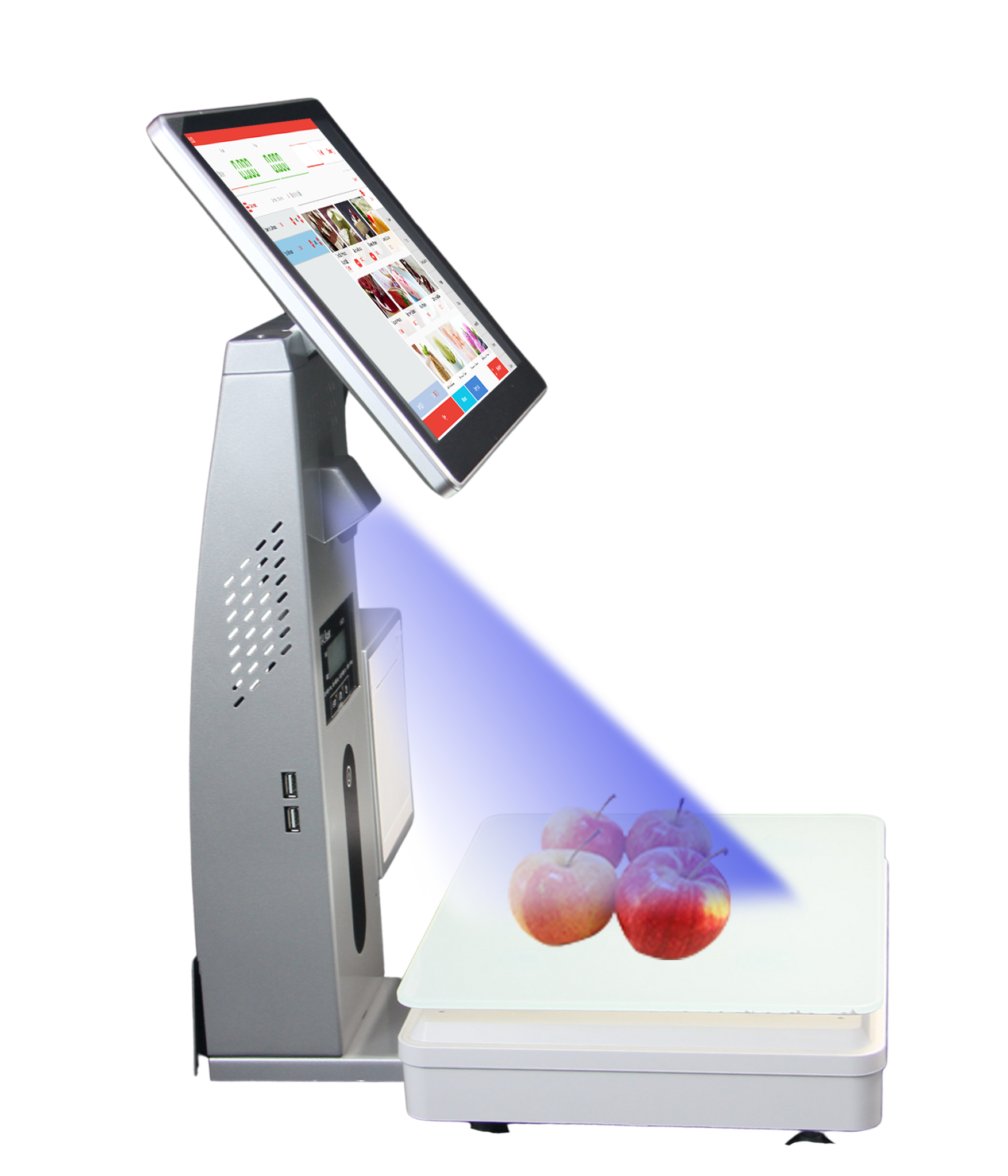 POS Systems Cash Register with AI Weighing Scale Checkout Scale Machine with Cloudy Online Android Software Program for Retail