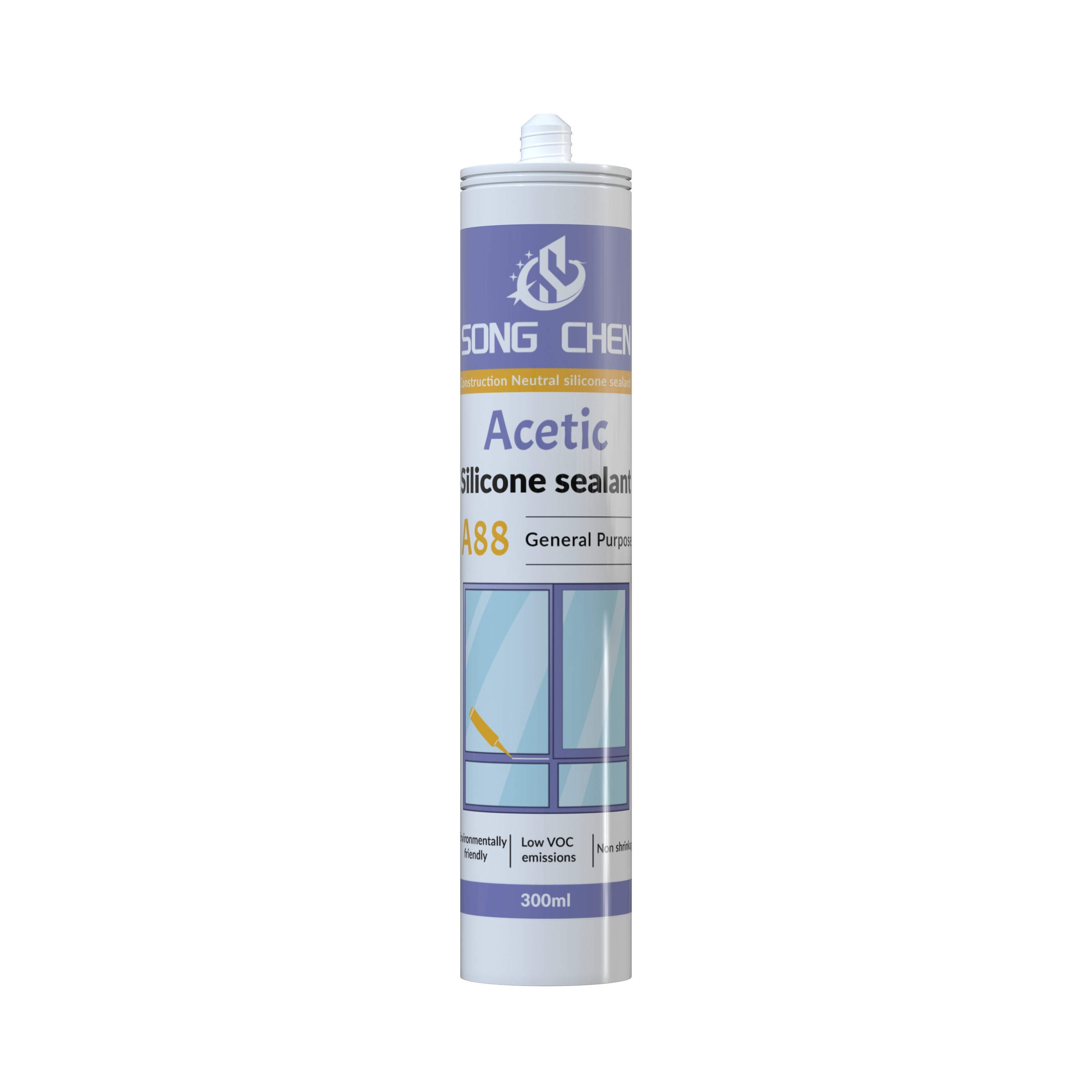 SONGCHEN-A88 General Purpose Acetic silicone sealant,for caulking and sealing