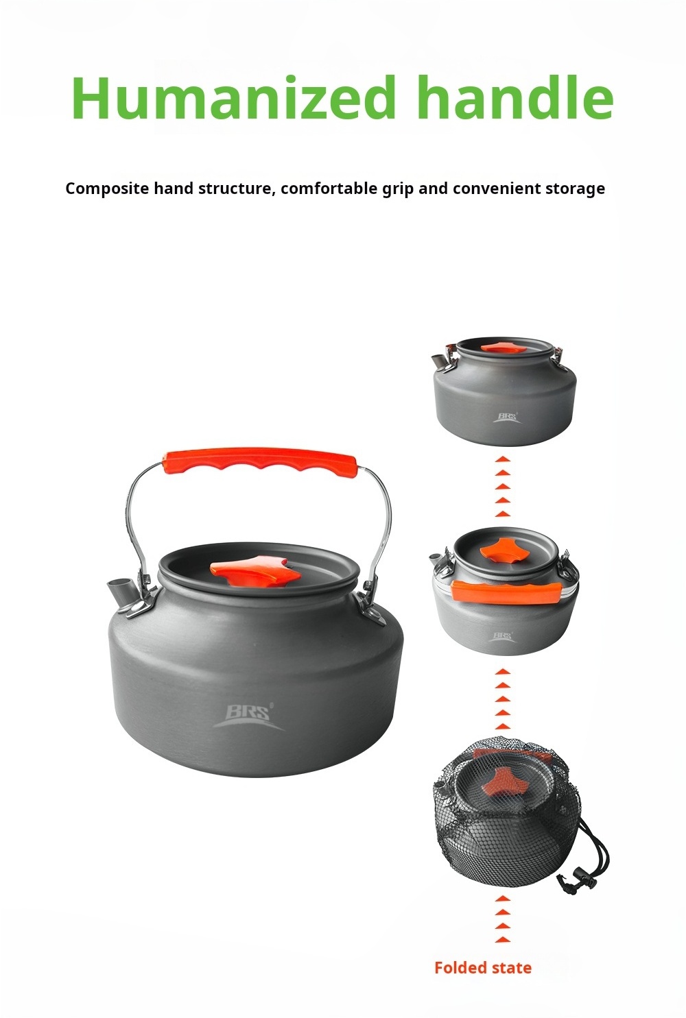 Outdoor Camping Cookware Aluminum Alloy Portable Water Tea Kettle With Handle Boiling Kettle