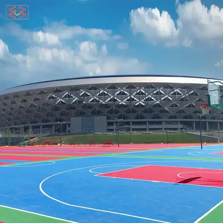 Eco-friendly waterproof Portable PP  basketball futsal volleyball tennis roller skating plastic interlocking flooring