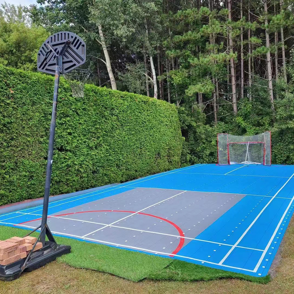 modular tiles sports flooring moveable outdoor basketball badminton rubber court floor mat flooring tiles for sale