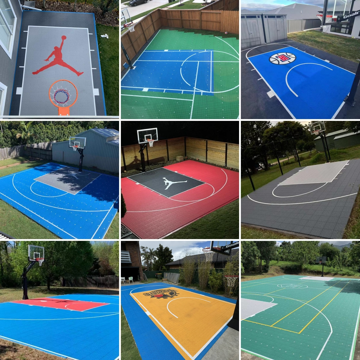 Portable Outdoor PP Plastic Modular Interlocking Basketball Sports Court Flooring Tiles Basketball Court