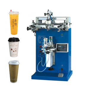 Taoxing factory direct sales Easy operating milk tea plastic cup screen printing machine